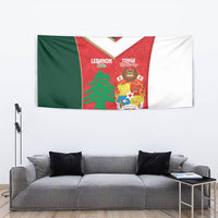 Rugby Tonga and Lebanon Tapestry Mate Maa Tonga Cedars Together