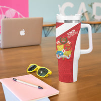 Rugby Tonga and Lebanon Tumbler With Handle Mate Maa Tonga Cedars Together