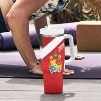 Rugby Tonga and Lebanon Tumbler With Handle Mate Maa Tonga Cedars Together