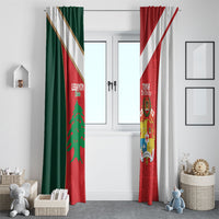 Rugby Tonga and Lebanon Window Curtain Mate Maa Tonga Cedars Together