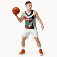 Custom Rugby New Zealand and Lebanon Basketball Jersey All Black Cedars Together