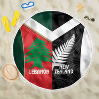 Rugby New Zealand and Lebanon Beach Blanket All Black Cedars Together