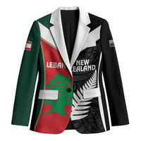 Custom Rugby New Zealand and Lebanon Blazer All Black Cedars Together