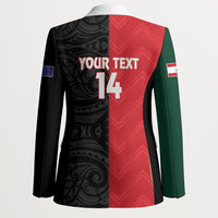 Custom Rugby New Zealand and Lebanon Blazer All Black Cedars Together