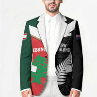 Custom Rugby New Zealand and Lebanon Blazer All Black Cedars Together