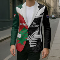 Custom Rugby New Zealand and Lebanon Blazer All Black Cedars Together