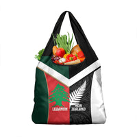 Rugby New Zealand and Lebanon Grocery Bag All Black Cedars Together