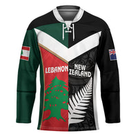 Custom Rugby New Zealand and Lebanon Hockey Jersey All Black Cedars Together