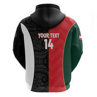 Custom Rugby New Zealand and Lebanon Hoodie All Black Cedars Together