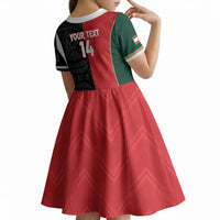 Custom Rugby New Zealand and Lebanon Kid Short Sleeve Dress All Black Cedars Together