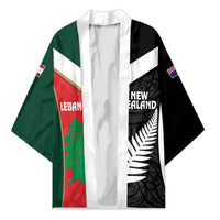 Custom Rugby New Zealand and Lebanon Kimono All Black Cedars Together