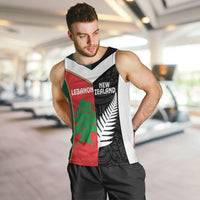 Custom Rugby New Zealand and Lebanon Men Tank Top All Black Cedars Together