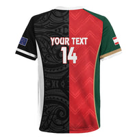 Custom Rugby New Zealand and Lebanon Rugby Jersey All Black Cedars Together