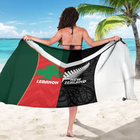 Rugby New Zealand and Lebanon Sarong All Black Cedars Together