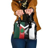 Rugby New Zealand and Lebanon Shoulder Handbag All Black Cedars Together