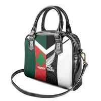 Rugby New Zealand and Lebanon Shoulder Handbag All Black Cedars Together