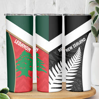 Rugby New Zealand and Lebanon Skinny Tumbler All Black Cedars Together
