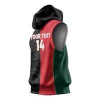 Custom Rugby New Zealand and Lebanon Sleeveless Hoodie All Black Cedars Together