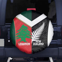 Rugby New Zealand and Lebanon Spare Tire Cover All Black Cedars Together