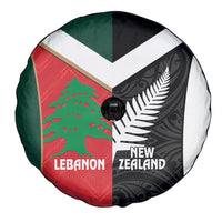 Rugby New Zealand and Lebanon Spare Tire Cover All Black Cedars Together