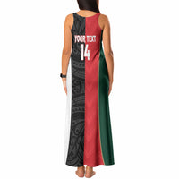 Custom Rugby New Zealand and Lebanon Tank Maxi Dress All Black Cedars Together