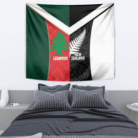 Rugby New Zealand and Lebanon Tapestry All Black Cedars Together