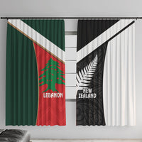 Rugby New Zealand and Lebanon Window Curtain All Black Cedars Together