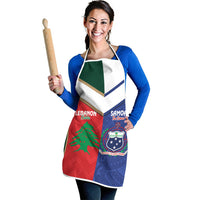 Rugby Samoa and Lebanon Apron Toa Samoa Cedars Together