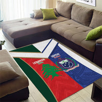 Rugby Samoa and Lebanon Area Rug Toa Samoa Cedars Together
