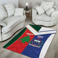 Rugby Samoa and Lebanon Area Rug Toa Samoa Cedars Together