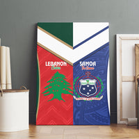 Rugby Samoa and Lebanon Canvas Wall Art Toa Samoa Cedars Together