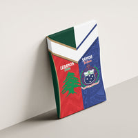 Rugby Samoa and Lebanon Canvas Wall Art Toa Samoa Cedars Together