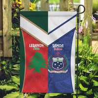 Rugby Samoa and Lebanon Garden Flag Toa Samoa Cedars Together