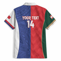 Custom Rugby Samoa and Lebanon Hawaiian Shirt Toa Samoa Cedars Together
