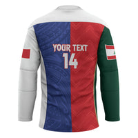 Custom Rugby Samoa and Lebanon Hockey Jersey Toa Samoa Cedars Together