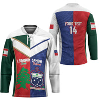 Custom Rugby Samoa and Lebanon Hockey Jersey Toa Samoa Cedars Together