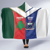 Rugby Samoa and Lebanon Hooded Blanket Toa Samoa Cedars Together