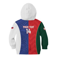 Custom Rugby Samoa and Lebanon Kid Hoodie Toa Samoa Cedars Together