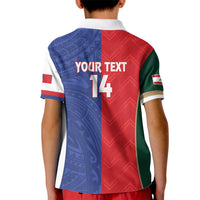 Custom Rugby Samoa and Lebanon Kid Polo Shirt Toa Samoa Cedars Together