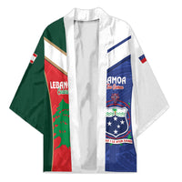 Custom Rugby Samoa and Lebanon Kimono Toa Samoa Cedars Together