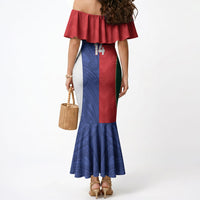 Custom Rugby Samoa and Lebanon Mermaid Dress Toa Samoa Cedars Together