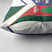 Rugby Samoa and Lebanon Pillow Cover Toa Samoa Cedars Together