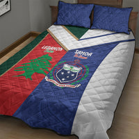 Rugby Samoa and Lebanon Quilt Bed Set Toa Samoa Cedars Together