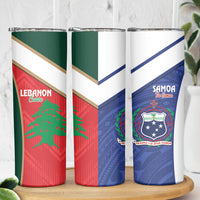 Rugby Samoa and Lebanon Skinny Tumbler Toa Samoa Cedars Together