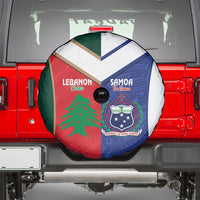 Rugby Samoa and Lebanon Spare Tire Cover Toa Samoa Cedars Together