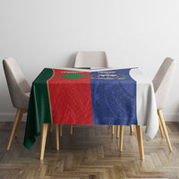 Rugby Samoa and Lebanon Tablecloth Toa Samoa Cedars Together