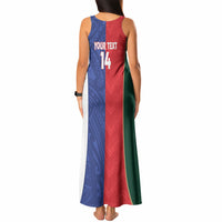 Custom Rugby Samoa and Lebanon Tank Maxi Dress Toa Samoa Cedars Together