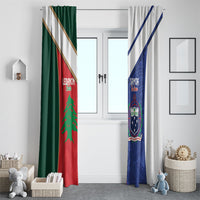 Rugby Samoa and Lebanon Window Curtain Toa Samoa Cedars Together