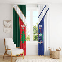Rugby Samoa and Lebanon Window Curtain Toa Samoa Cedars Together