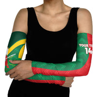 Custom Rugby Australia and Lebanon Arm Sleeves Aussie Kangaroos Cedars Together